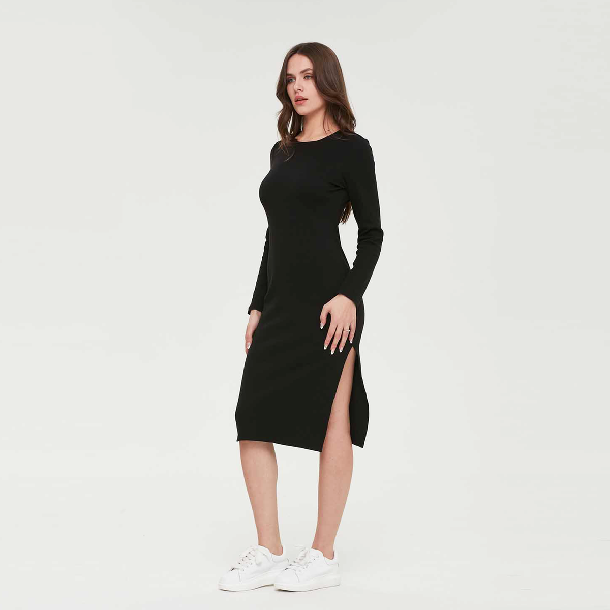 Midi Slit Knit Dress