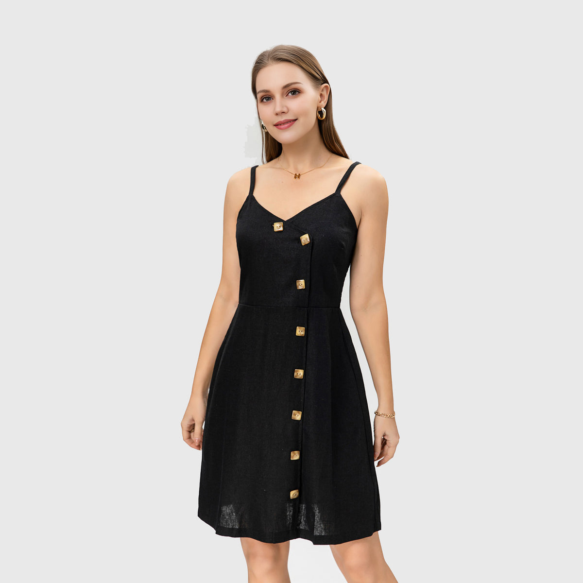 Buttoned Cami Dress