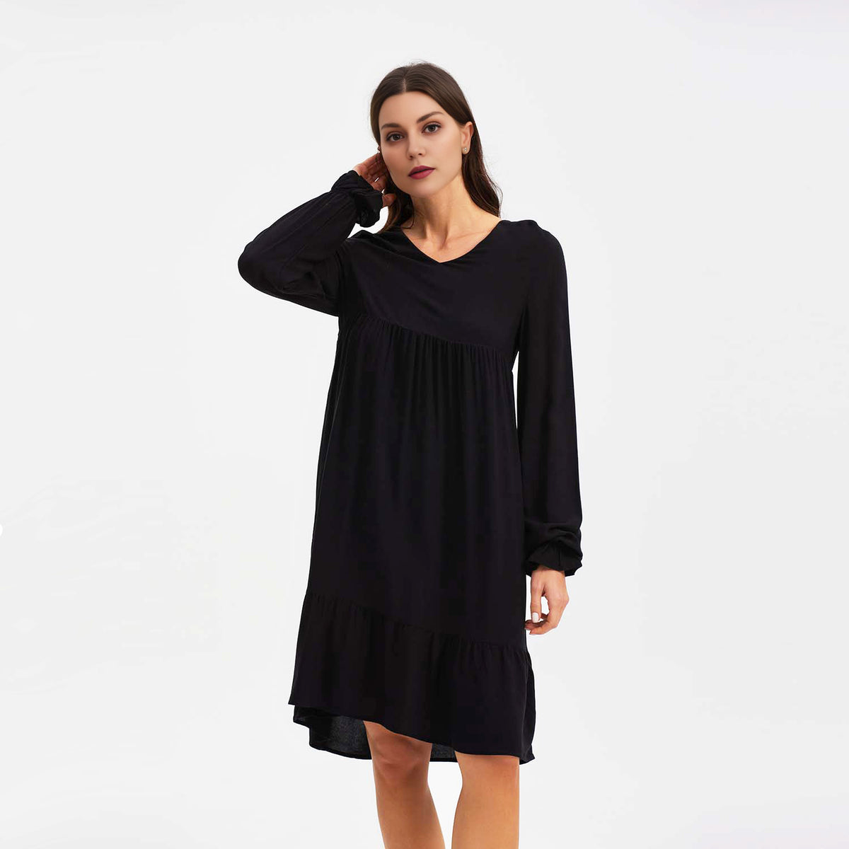 Ruffle A-Line Dress